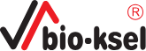 Czarno czerwone logo firmy Bio-Ksel